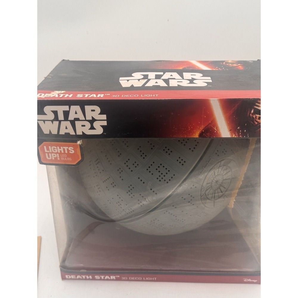 Death Star Star Wars 3D Deco Light  Open Box Missing Graphics Works Death Star